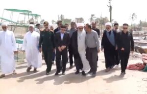 بازدید آیت الله صفایی بوشهری از مناطق روستای جزیره شمالی و جنوبی
