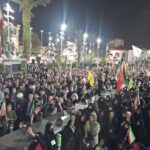 بانگ «الله اکبر» رشتوندان در شب هشتاد و هفتم تجمع