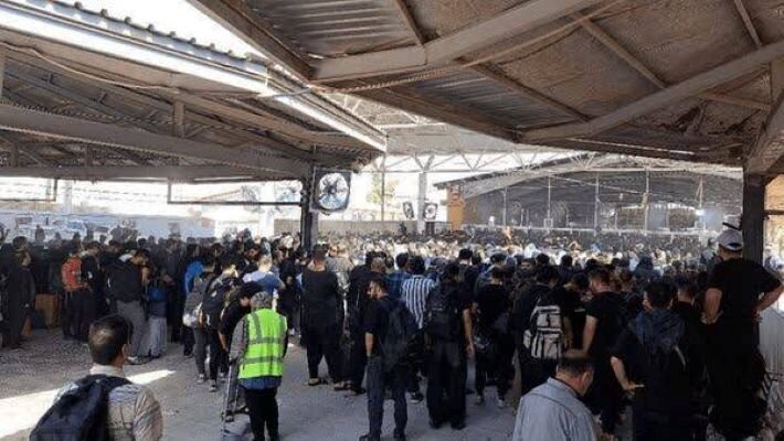 حضور پرشور زوار حسینی در مرز مهران در آستانه روز عرفه