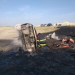 مرگ دلخراش راننده آریسان در آتش‌سوزی جاده جاسک