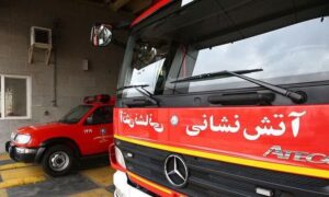 آتش‌سوزی ناشی از برخورد دو کامیون در محور اهواز به شوش مهار شد