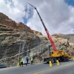 آغاز عملیات نصب ۱۰ هزار متر مربع توری سنگ در محور کرج–کندوان