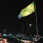 اهتزاز بیرق علوی بر فراز شهر یزد