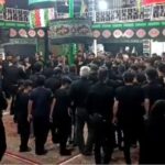 «جوش دوره» عزاداران حسینی در روستای قطرم بافق همزمان با شب عاشورا