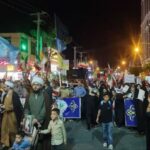 دانسفهان؛ شب ۱۰۶ با طنین همصدایی مردم همراه شد