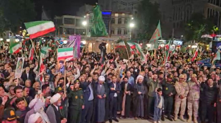 طنین نوای «یا حیدر» در تجمع شبانه خوی