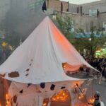 مراسم خیمه سوزان عصر عاشورا در قوچان