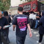 مراسم دسته روی در امامزاده محمد(ع) کرج؛ هر چه داریم از امام حسین است