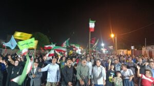 مردم بندرترکمن یکصدا در میدان حمایت از ایران
