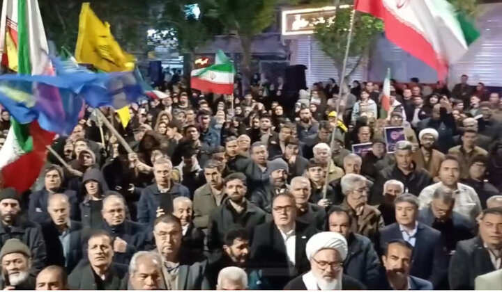 میاندوآبی‌ها در صد و چهارمین شب‌های اقتدار ملی در خیابان ایستاده اند