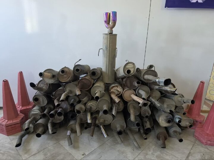 ۵۰ خودرو و موتور دارای آلودگی صوتی در ساری توقیف شد
