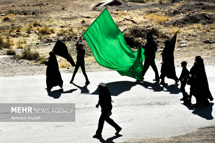 «ایران جان فدا» در مسیر کربلا؛ پرچم عشق بر دوش زائران دیار آفتاب