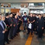 بدرقه ۶۶۰ زائر گیلانی در ایستگاه راه آهن رشت؛ قطار کربلا حرکت کرد