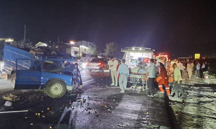 برخورد خودرو در محورمیاندوآب _ مهاباد ۲ مصدوم و یک فوتی برجای گذاشت