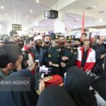 گفتگوی سردار رادان با زائران اربعین حسینی در مرز خسروی