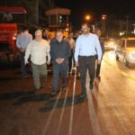 بازدید بامدادی بازرس کل گیلان از آسفالت‌ ریزی مناطق مختلف رشت