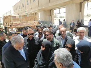 بازدید «شینا انصاری» از محل ورود آب از افغانستان به ایران