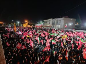 تجمع مردم چرام در صد و پنجاه و هشتمین شب اقتدار