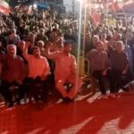 حماسه حضور مردم در گذرگاه مقاومت شهر آب پخش