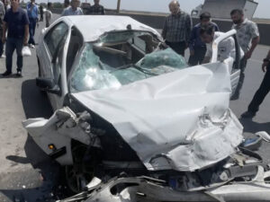 خواب‌آلودگی راننده پژو پارس جان یک نفر را در جاده قدیم قزوین-رشت گرفت