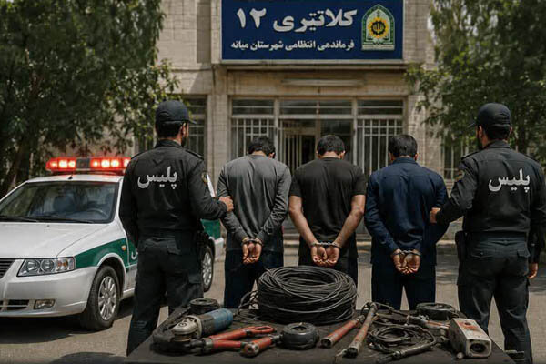 دستگیری سارقان ساختمان‌های نیمه‌کاره در میانه
