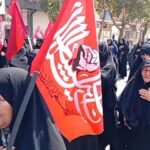 سوگواری دسته‌های عزاداری مردم بهار در ایام پایانی ماه صفر