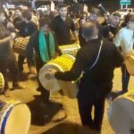مراسم سنج و دمام در شب شهادت امام رضا(ع) در امام‌زاده ابراهیم