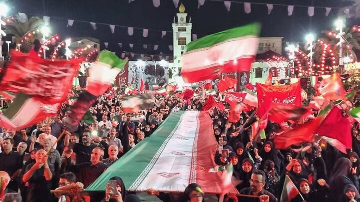موج یکصد و پنجاه و نهم حضور مردم رشت در میدان شهدای ذهاب 