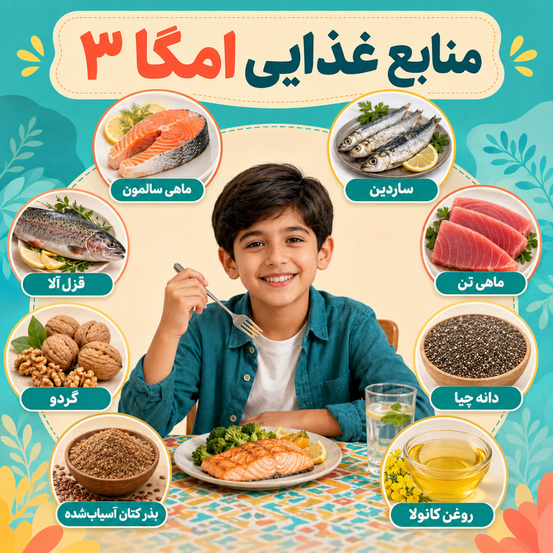 بهترین منابع غذایی دارای امگا 3 برای رژیم غذایی کودکان دیابتی