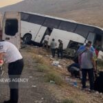 انحراف اتوبوس در گچساران ۴۴ مصدوم برجا گذاشت