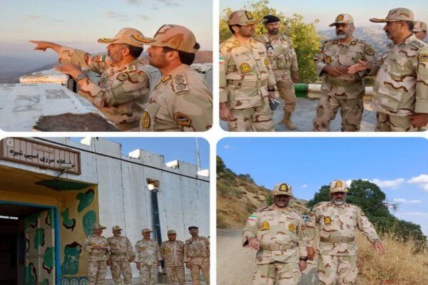 بازدید معاون آماد و پشتیبانی مرزبانی فراجا از مرزهای مریوان