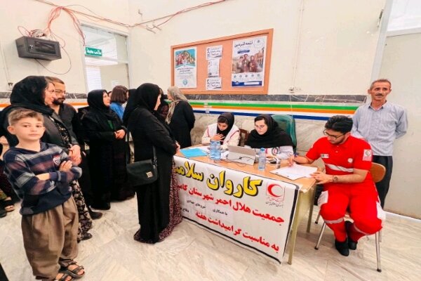 خدمات رایگان هلال‌احمر به ۵۲۴ نفر در روستاهای کم‌برخوردار کردستان
