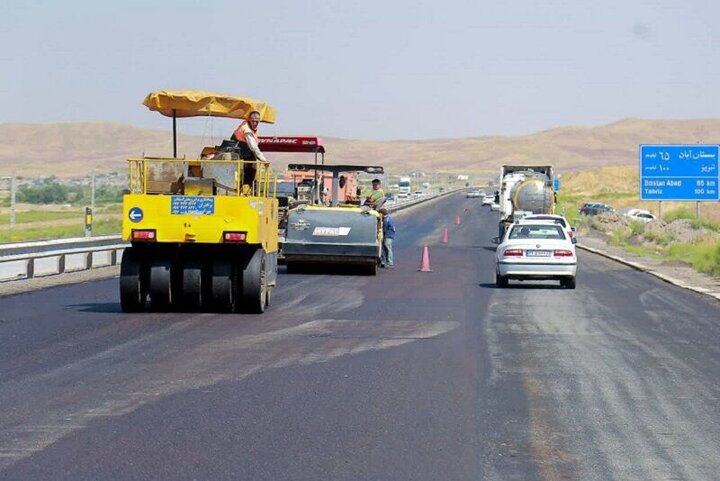 ۵۰ کیلومتر از آزادراه زنجان-تبریز در ۴ ماه گذشته روکش آسفالت شد