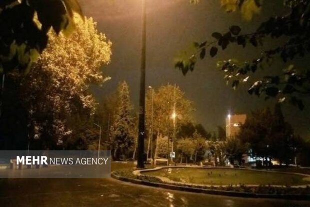 گزارش خبرنگار مهر از بارش باران طی شامگاه یکشنبه در ایلام